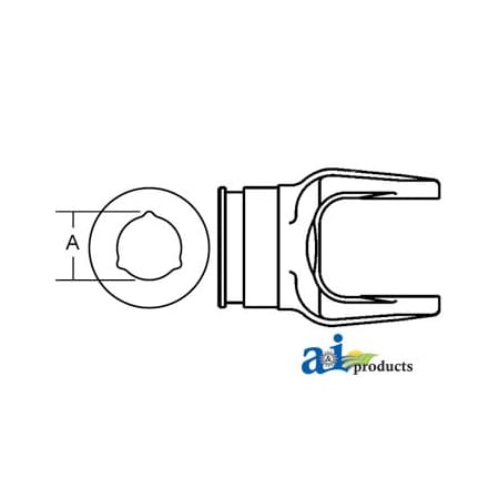 A & I Products Outer Tube Yoke 2" x3" x4" A-BP204046851-A